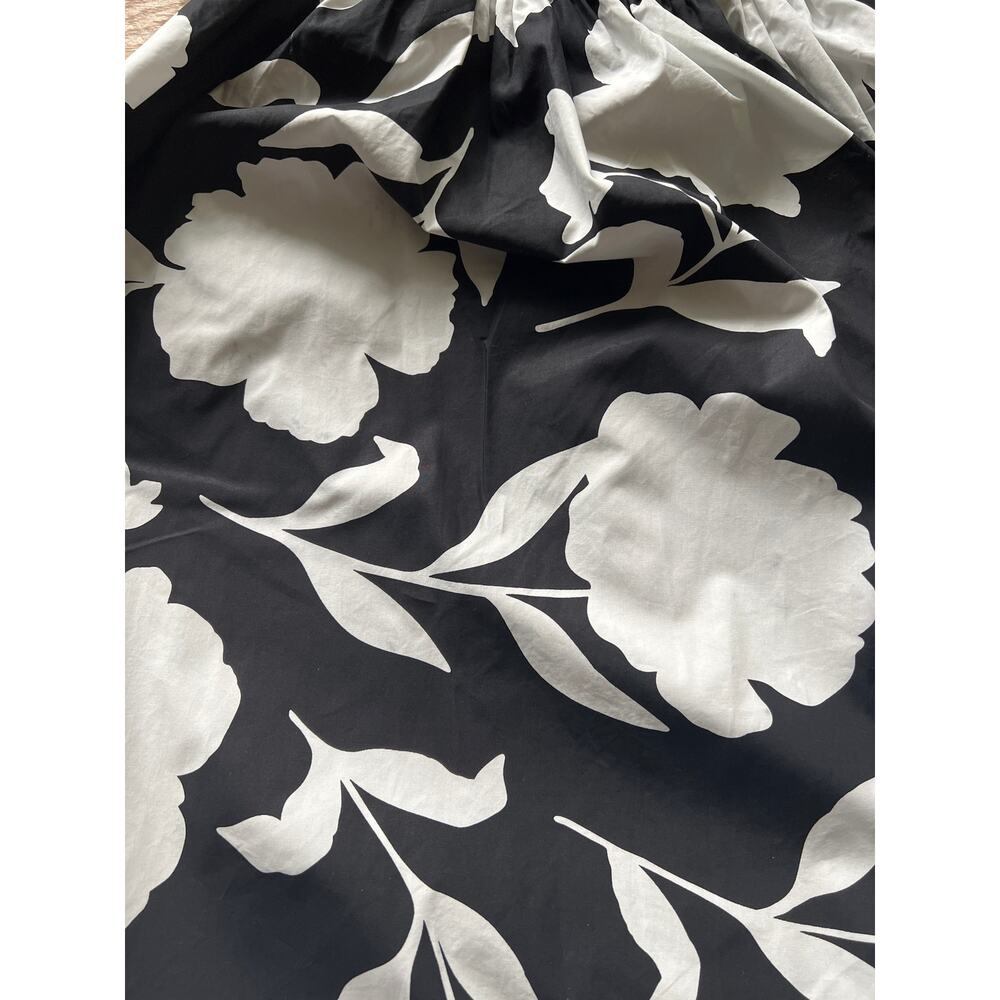 Kate Spade Black and White Floral A-Line Skirt - Picture 7 of 8